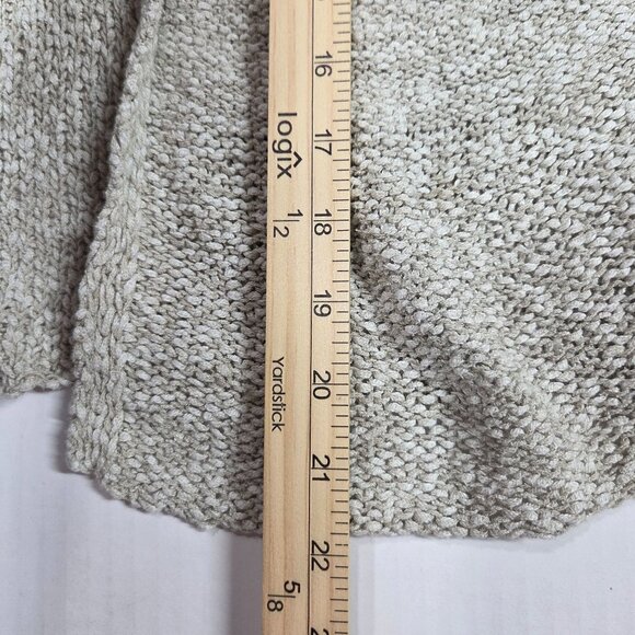 Eileen Fisher Cardigan XS Beige Neutral Open Front Textured Coastal Beachy - Picture 7 of 7